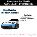 Fits Porsche 911 GT3 RS 2023+ Precut Premium Paint Protection Film Clear Bra PPF Decal Film Kit Cover