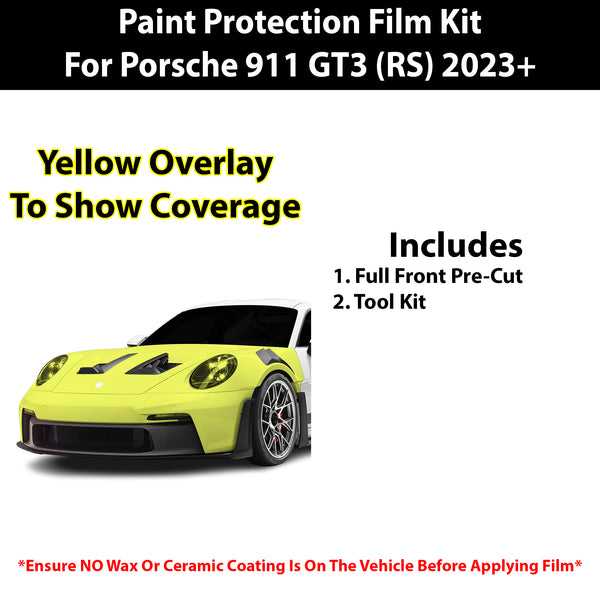 Fits Porsche 911 GT3 RS 2023+ Precut Premium Paint Protection Film Clear Bra PPF Decal Film Kit Cover