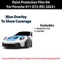 Fits Porsche 911 GT3 RS 2023+ Precut Premium Paint Protection Film Clear Bra PPF Decal Film Kit Cover