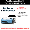 Fits Porsche 911 GT3 (Touring) 2021+ Precut Premium Paint Protection Film Clear Bra PPF Decal Film Kit Cover