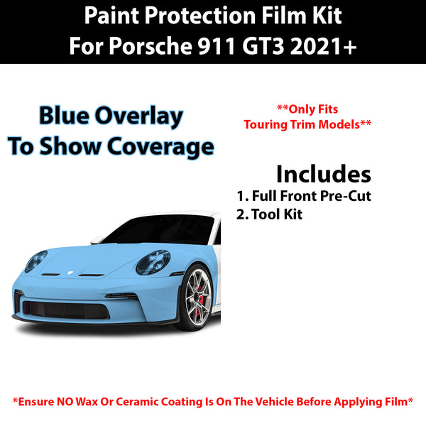 Fits Porsche 911 GT3 (Touring) 2021+ Precut Premium Paint Protection Film Clear Bra PPF Decal Film Kit Cover