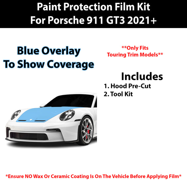 Fits Porsche 911 GT3 (Touring) 2021+ Precut Premium Paint Protection Film Clear Bra PPF Decal Film Kit Cover