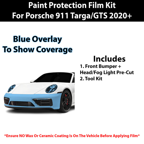 Fits Porsche 911 Targa & GTS 2020+ Precut Premium Paint Protection Film Clear Bra PPF Decal Film Kit Cover