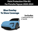 Fits Porsche Taycan 2020+ Precut Premium Paint Protection Film Clear Bra PPF Decal Film Kit Cover