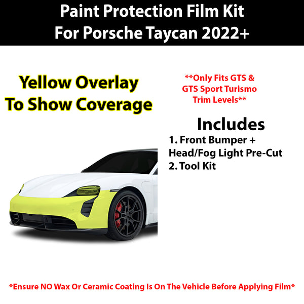 Fits Porsche Taycan (GTS/ GTS Sport Turismo) 2022+ Precut Premium Paint Protection Film Clear Bra PPF Decal Film Kit Cover