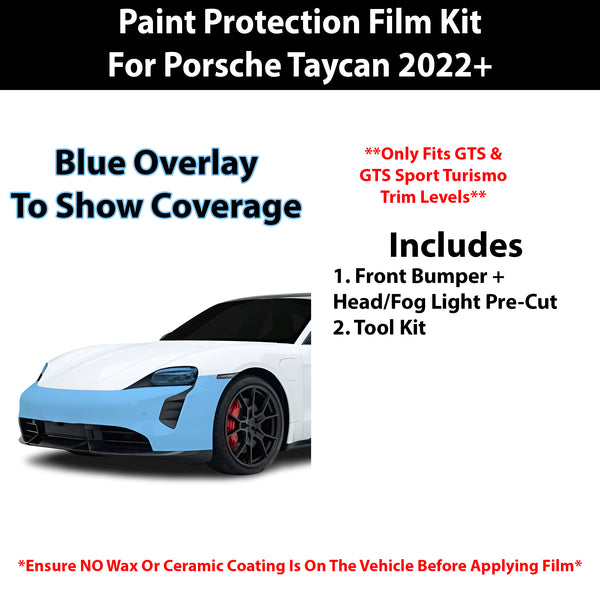 Fits Porsche Taycan (GTS/ GTS Sport Turismo) 2022+ Precut Premium Paint Protection Film Clear Bra PPF Decal Film Kit Cover