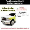 Fits Ram 1500 (Tradesman & Bighorn & Lonestar) 2019+ Precut Premium Paint Protection Film Clear Bra PPF Decal Film Kit Cover