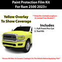 Fits Ram 2500/ 3500 (Limited Longhorn & Limited) 2023+ Precut Premium Paint Protection Film Clear Bra PPF Decal Film Kit Cover