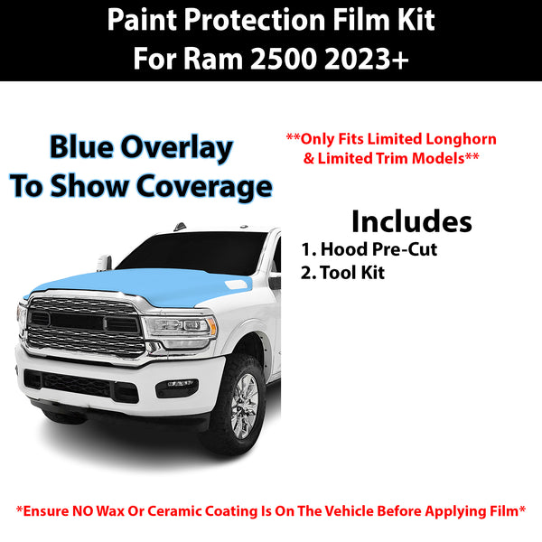 Fits Ram 2500/ 3500 (Limited Longhorn & Limited) 2023+ Precut Premium Paint Protection Film Clear Bra PPF Decal Film Kit Cover