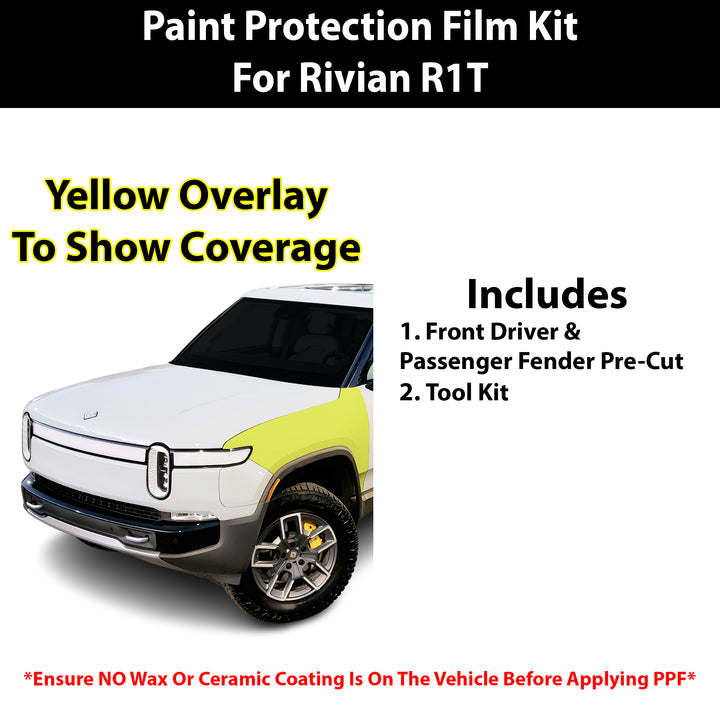 Fits Rivian R1T 2022+ Precut Premium Paint Protection Film Clear Bra PPF Decal Film Kit - Bogar Tech Designs