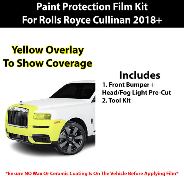 Fits Rolls Royce Cullinan 2018+ Precut Premium Paint Protection Film Clear Bra PPF Decal Film Kit Cover