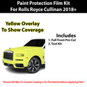 Fits Rolls Royce Cullinan 2018+ Precut Premium Paint Protection Film Clear Bra PPF Decal Film Kit Cover