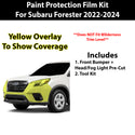 Fits Subaru Forester 2022-2024 Precut Premium Paint Protection Film Clear Bra PPF Decal Film Kit Cover