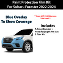 Fits Subaru Forester 2022-2024 Precut Premium Paint Protection Film Clear Bra PPF Decal Film Kit Cover