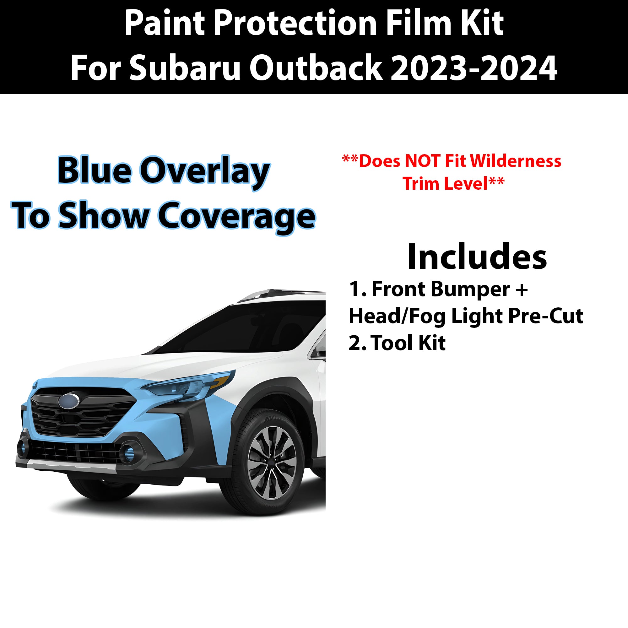 Fits Subaru Outback 2023+ Precut Premium Paint Protection Film Clear Bra PPF Decal Film Kit Cover - Bogar Tech Designs