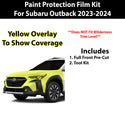 Fits Subaru Outback 2023+ Precut Premium Paint Protection Film Clear Bra PPF Decal Film Kit Cover