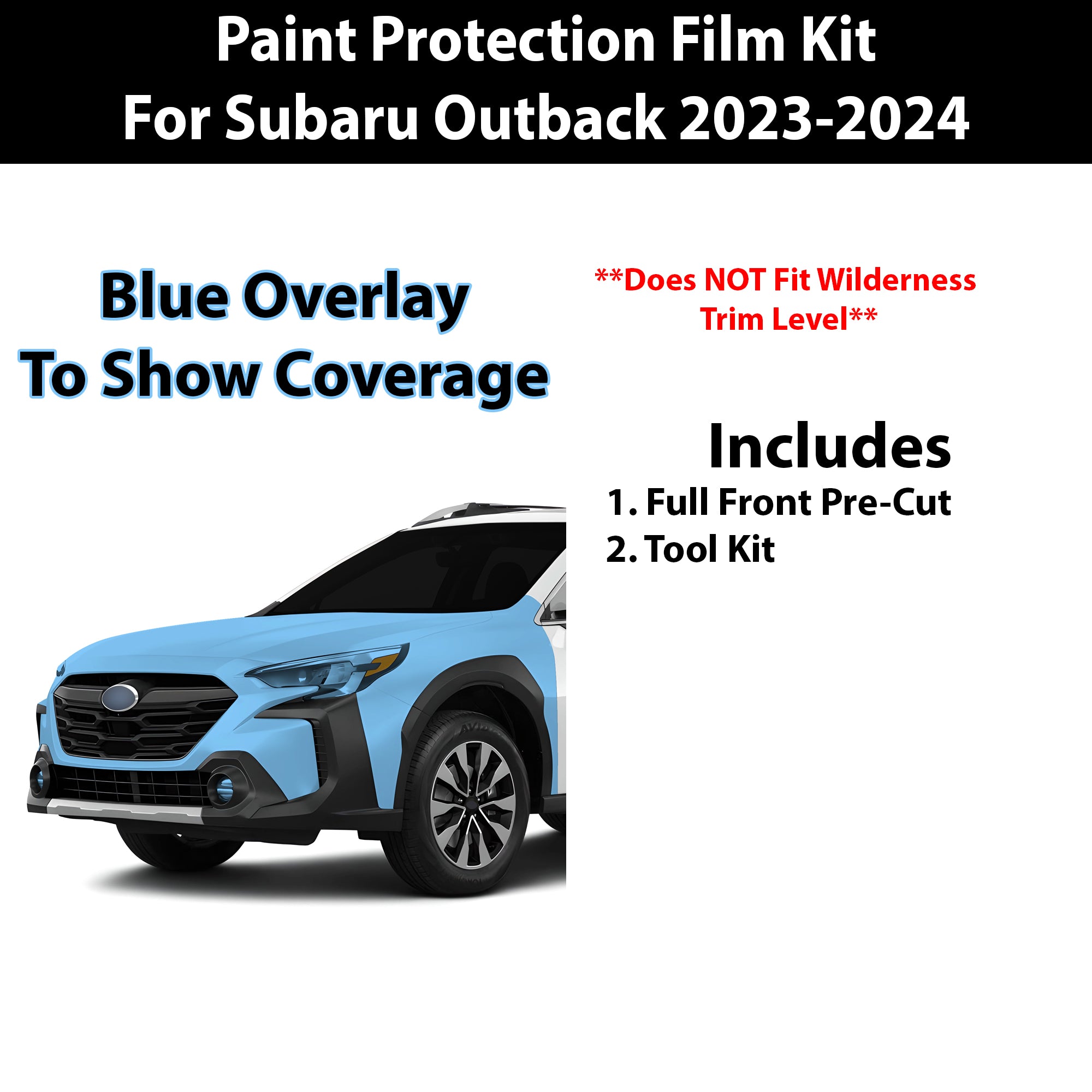 Fits Subaru Outback 2023+ Precut Premium Paint Protection Film Clear Bra PPF Decal Film Kit Cover - Bogar Tech Designs