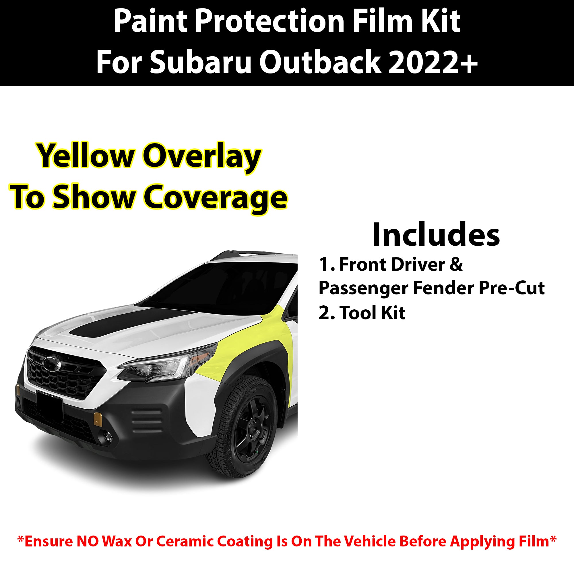 Fits Subaru Outback (Wilderness) 2022+ Precut Premium Paint Protection Film Clear Bra PPF Decal Film Kit Cover - Bogar Tech Designs