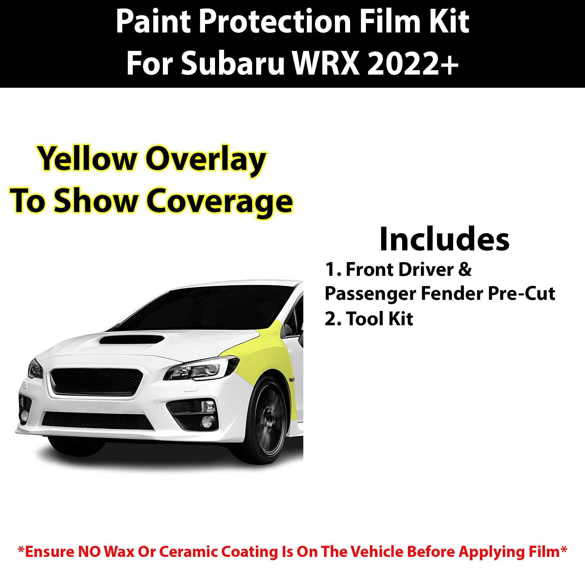 Fits Subaru WRX 2022+ Precut Premium Paint Protection Film Clear Bra PPF Decal Film Kit Cover - Bogar Tech Designs