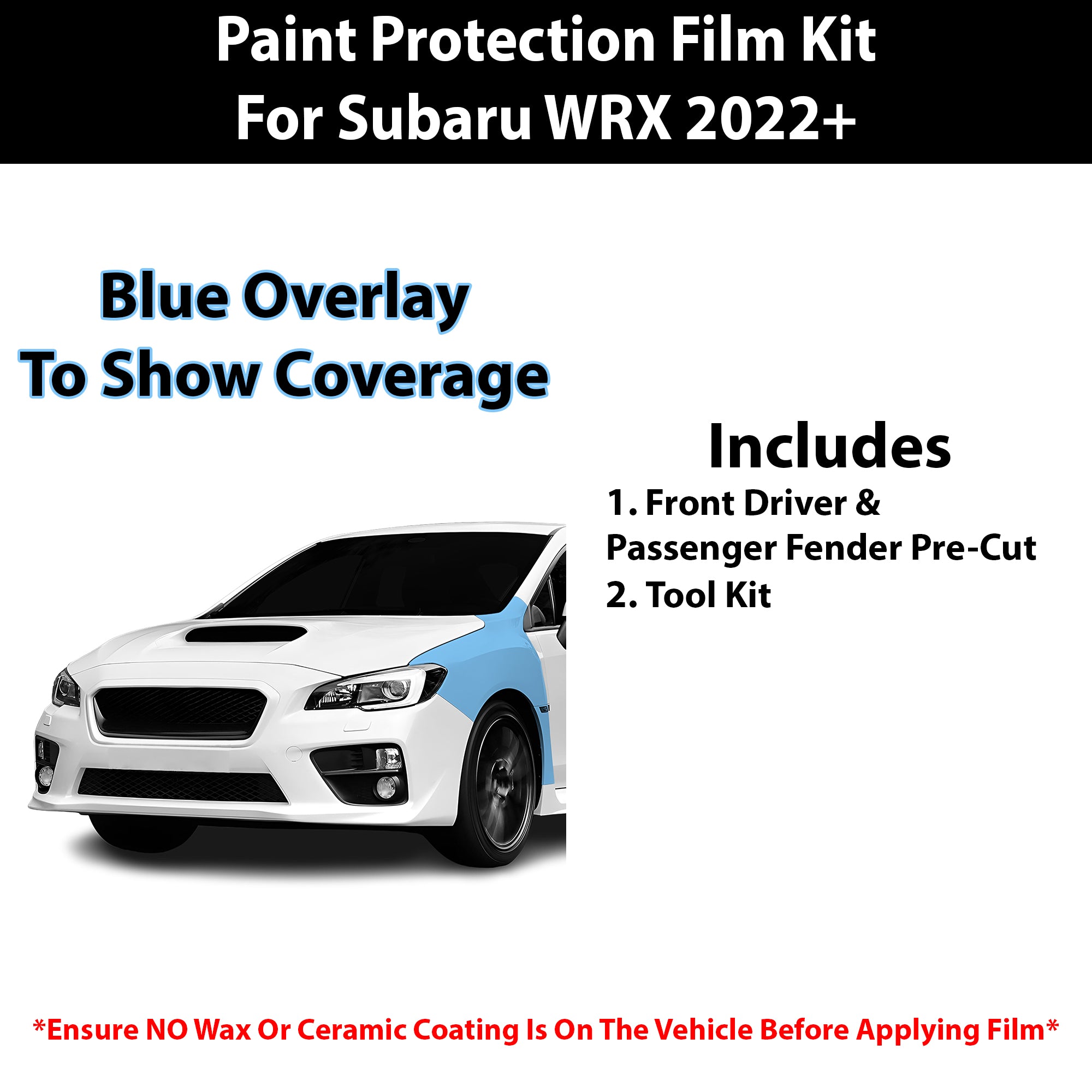 Fits Subaru WRX 2022+ Precut Premium Paint Protection Film Clear Bra PPF Decal Film Kit Cover - Bogar Tech Designs