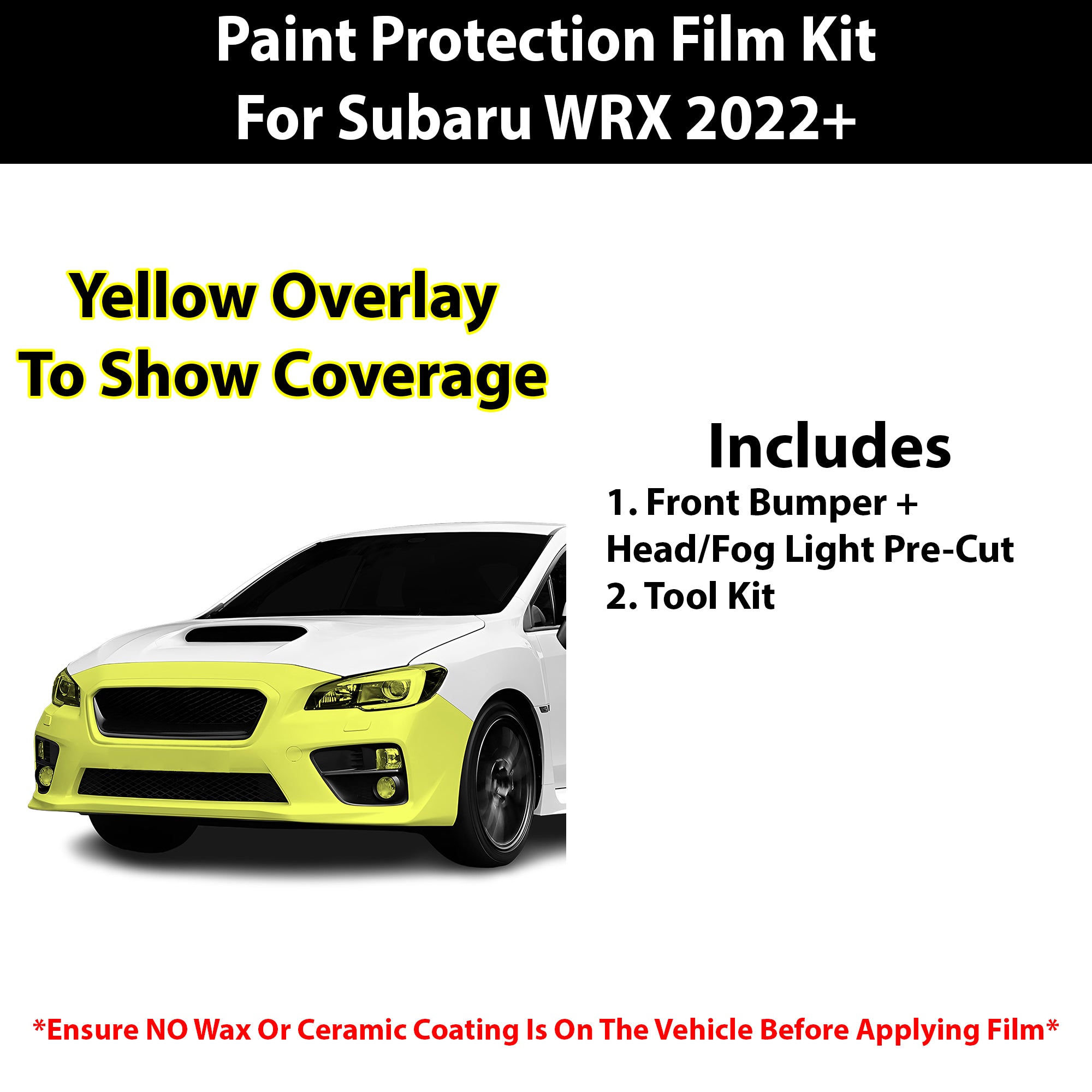 Fits Subaru WRX 2022+ Precut Premium Paint Protection Film Clear Bra PPF Decal Film Kit Cover - Bogar Tech Designs