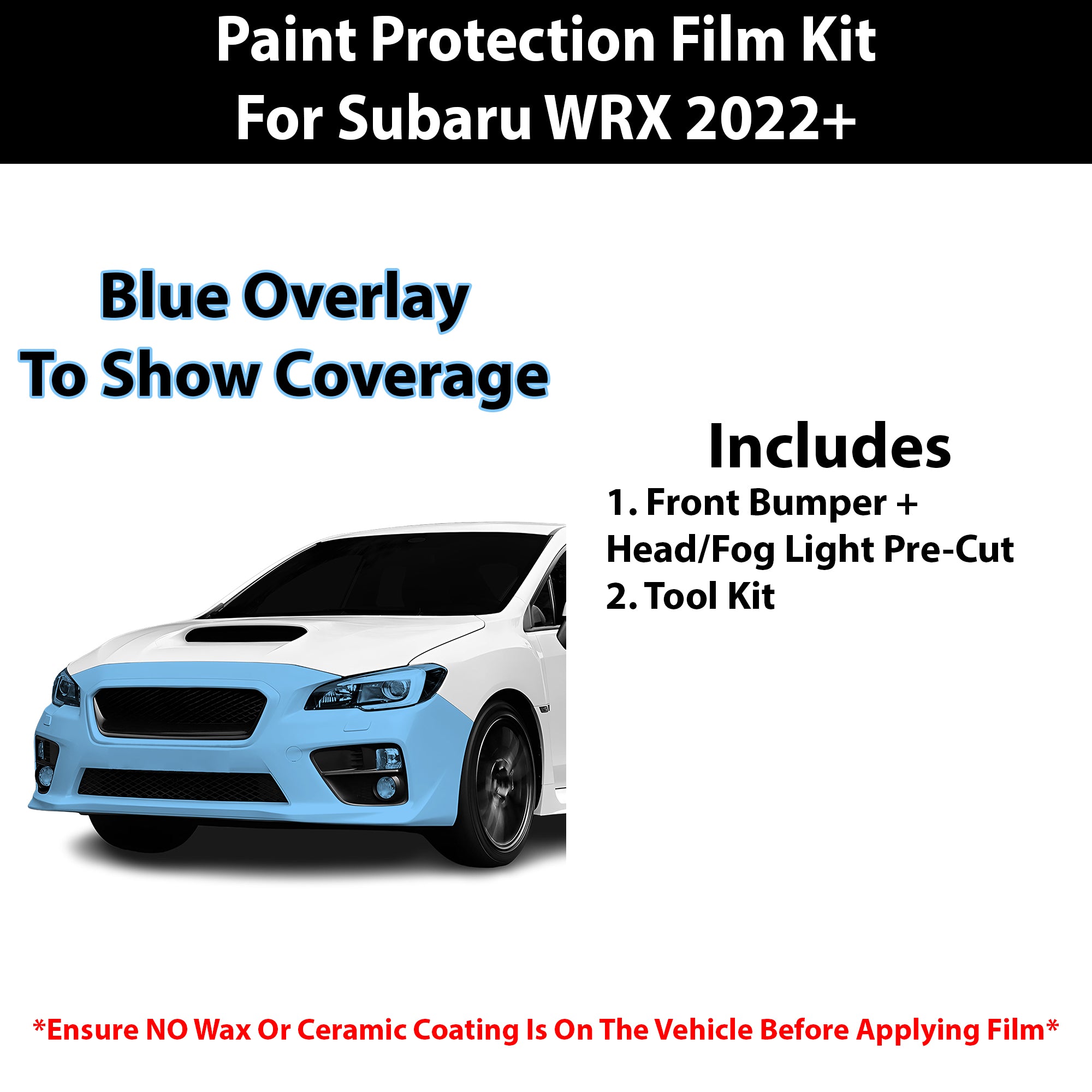 Fits Subaru WRX 2022+ Precut Premium Paint Protection Film Clear Bra PPF Decal Film Kit Cover - Bogar Tech Designs