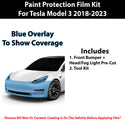 Fits Tesla Model 3 2018-2023 Precut Premium Paint Protection Film Clear Bra PPF Decal Film Kit