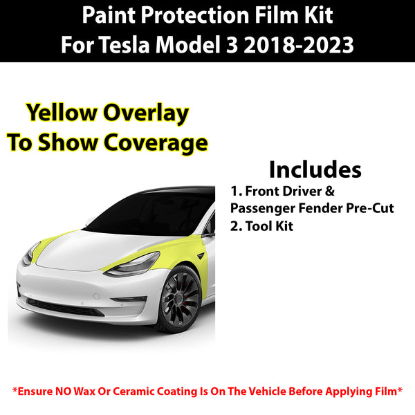 Fits Tesla Model 3 2018-2023 Precut Premium Paint Protection Film Clear Bra PPF Decal Film Kit