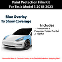 Fits Tesla Model 3 2018-2023 Precut Premium Paint Protection Film Clear Bra PPF Decal Film Kit