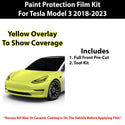 Fits Tesla Model 3 2018-2023 Precut Premium Paint Protection Film Clear Bra PPF Decal Film Kit