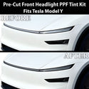 Fits Tesla Model Y 2026 Full Headlight Taillight Precut Smoked PPF Tint Kit Film Overlay