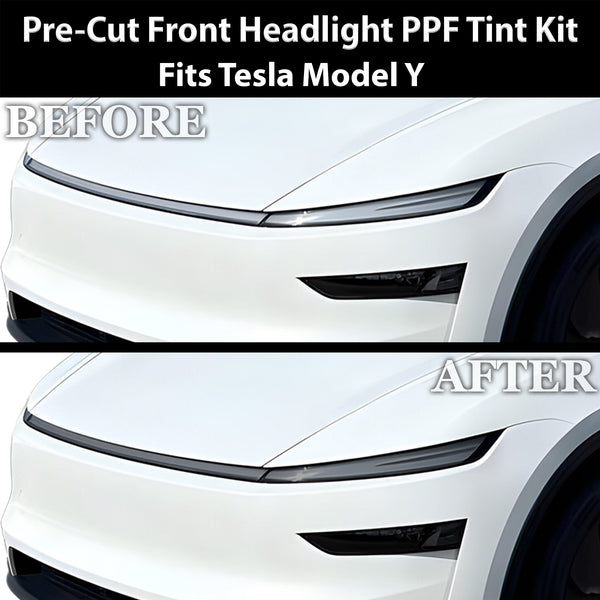 Fits Tesla Model Y 2026 Full Headlight Taillight Precut Smoked PPF Tint Kit Film Overlay