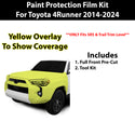 Fits Toyota 4Runner 2014+ Precut Premium Paint Protection Film Clear Bra PPF Decal Film Kit Cover