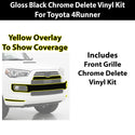 Toyota 4Runner 2014-2024 Blackout Chrome Delete Kit - Precut Gloss Black Vinyl Overlays