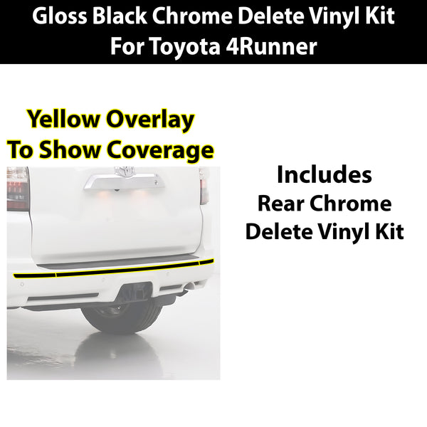Toyota 4Runner 2014-2024 Blackout Chrome Delete Kit - Precut Gloss Black Vinyl Overlays