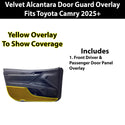 Fits Toyota Camry 2025+ Alcantara Anti Kick Door Panel Protection Decal Stickers Overlay, Black Red Pink Yellow Purple