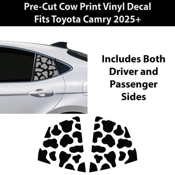 Fits Toyota Camry 2025+ Animal Leopard Cheetah Cow Window Vinyl Decal Stickers