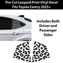 Fits Toyota Camry 2025+ Animal Leopard Cheetah Cow Window Vinyl Decal Stickers