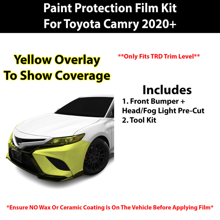Fits Toyota Camry (TRD) 2020 - 2024 Precut Premium Paint Protection Film Clear Bra PPF Decal Film Kit Cover - Bogar Tech Designs
