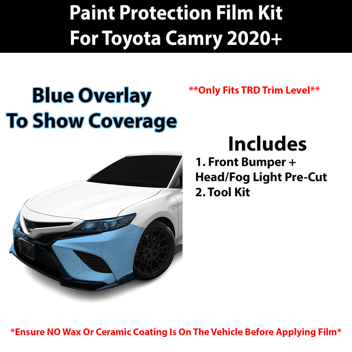 Fits Toyota Camry (TRD) 2020 - 2024 Precut Premium Paint Protection Film Clear Bra PPF Decal Film Kit Cover - Bogar Tech Designs