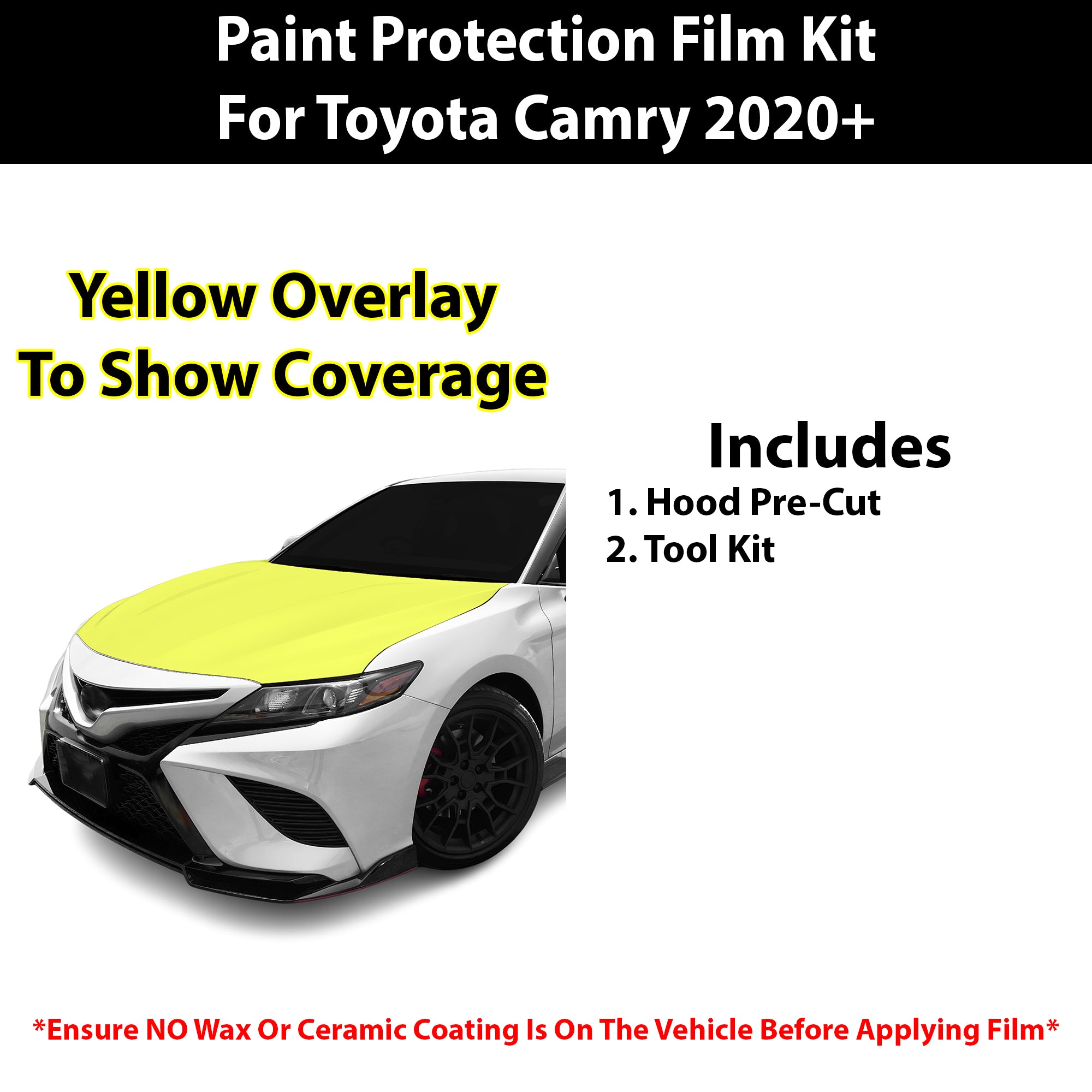 Fits Toyota Camry (SE) 2021 - 2024 Precut Premium Paint Protection Film Clear Bra PPF Decal Film Kit Cover - Bogar Tech Designs