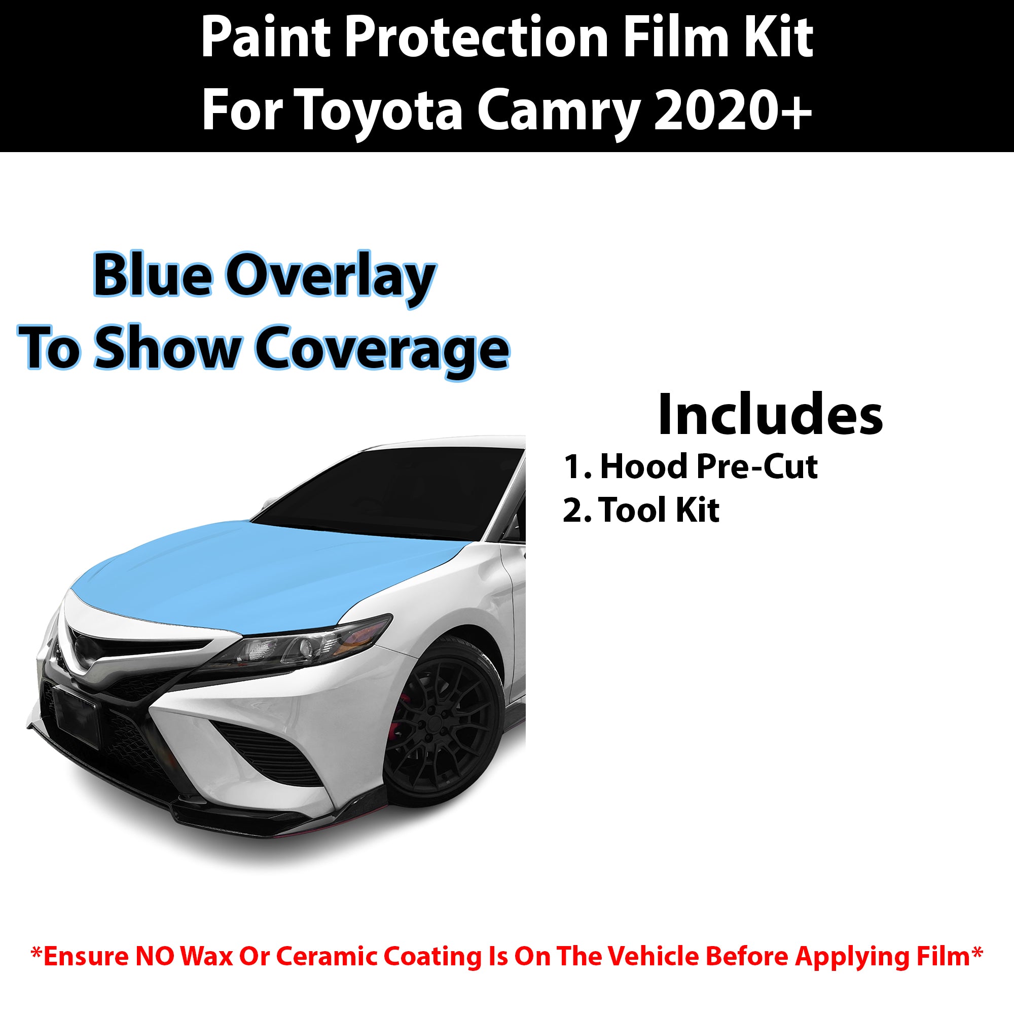 Fits Toyota Camry (SE) 2021 - 2024 Precut Premium Paint Protection Film Clear Bra PPF Decal Film Kit Cover - Bogar Tech Designs