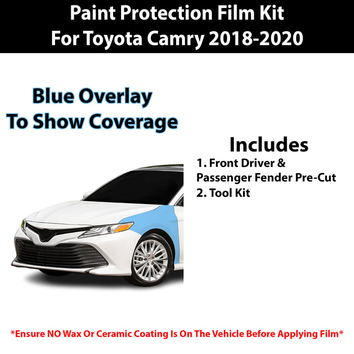 Fits Toyota Camry LE/XLE 2018 - 2020 Precut Premium Paint Protection Film Clear Bra PPF Decal Film Kit Cover - Bogar Tech Designs