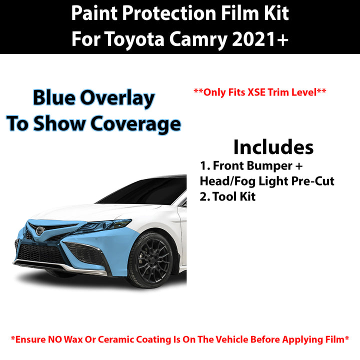 Fits Toyota Camry XSE 2021 - 2024 Precut Premium Paint Protection Film Clear Bra PPF Decal Film Kit Cover - Bogar Tech Designs