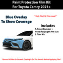 Fits Toyota Camry XSE 2021-2024 Precut Premium Paint Protection Film Clear Bra PPF Decal Film Kit Cover