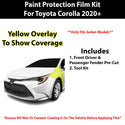 Fits Toyota Corolla (L & LE & XLE) Sedan 2020+ Precut Premium Paint Protection Film Clear Bra PPF Decal Film Kit Cover