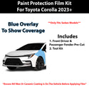 Fits Toyota Corolla (SE & XSE) Sedan 2023+ Precut Premium Paint Protection Film Clear Bra PPF Decal Film Kit Cover