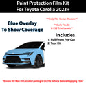 Fits Toyota Corolla (SE & XSE) Sedan 2023+ Precut Premium Paint Protection Film Clear Bra PPF Decal Film Kit Cover