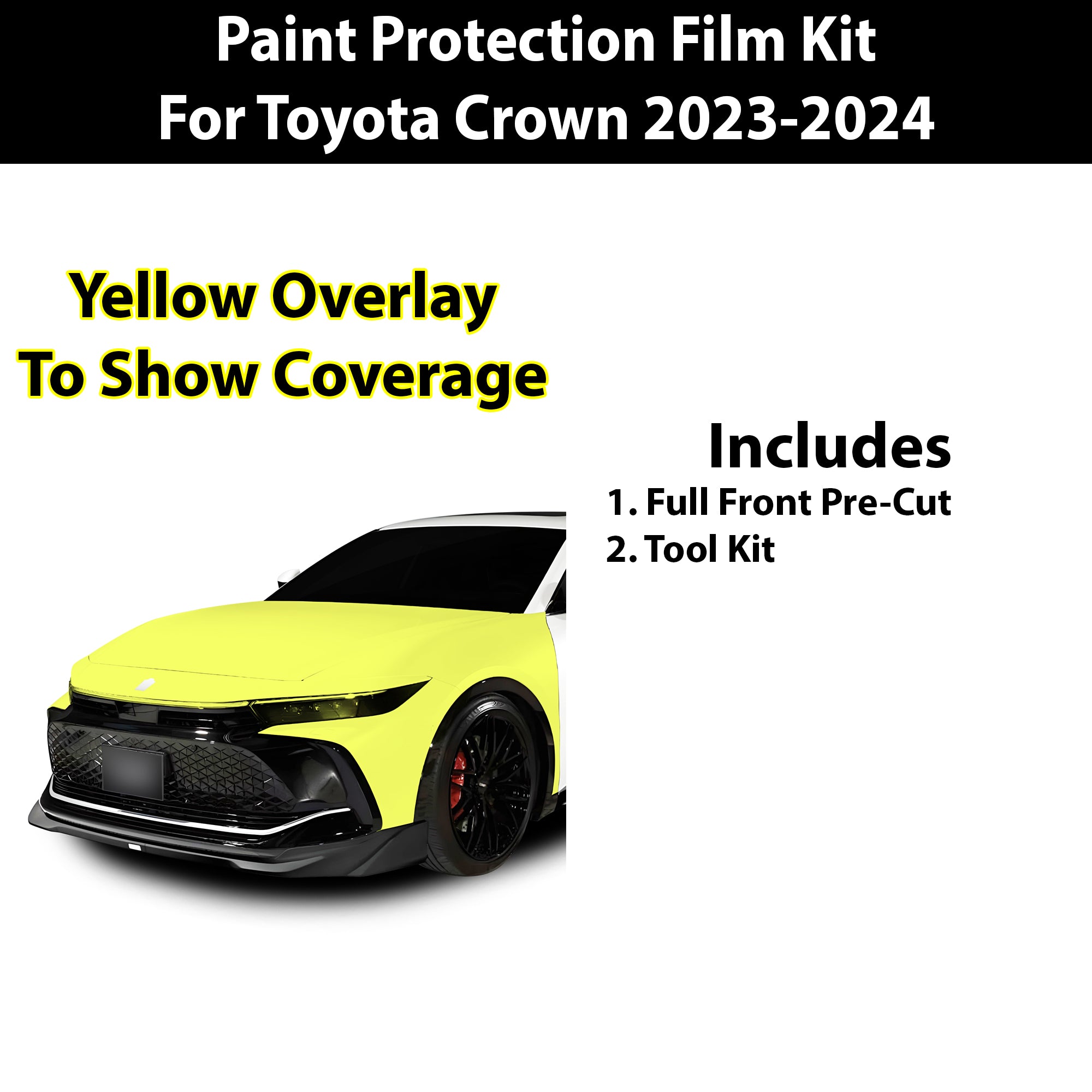 film style tint 21クラウン 15% Crux Motorsports Headlight Tint Vinyl Wrap Overlay – Gloss Black