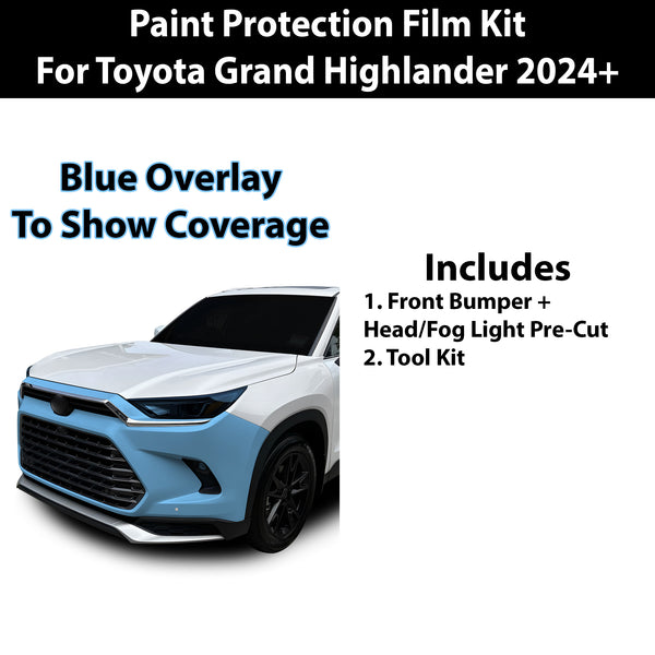 Fits Toyota Grand Highlander 2024+ Precut Premium Paint Protection Film Clear Bra PPF Decal Film Kit Coverage